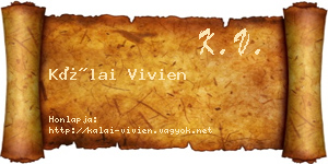 Kálai Vivien névjegykártya